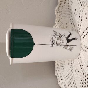 Starbucks Boy With A Green Balloon Tumbler 12 Ounces